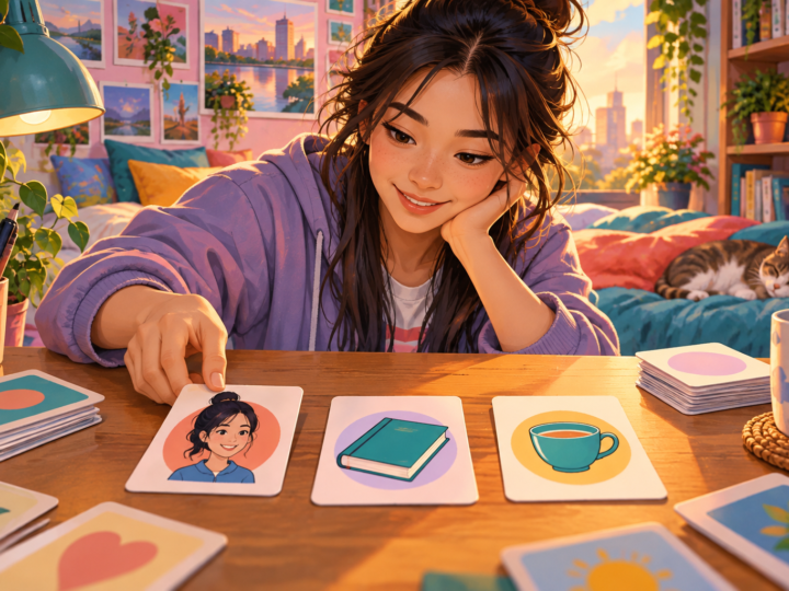 Editorial artwork for “Why count a book differently from a person?”: illustrated counting cards for person, book and cup, with.