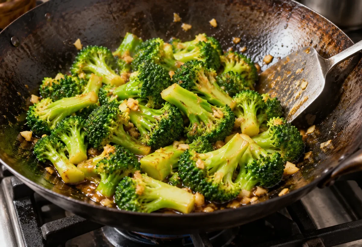 Broccoli in garlic sauce.