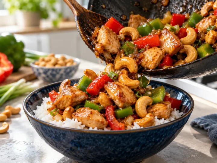 Cashew chicken stir-fry.