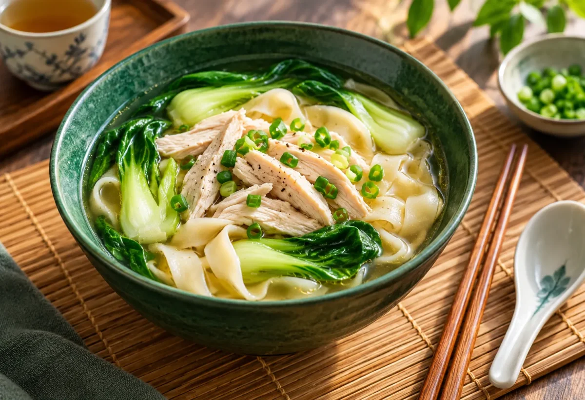 Chinese chicken noodle soup.