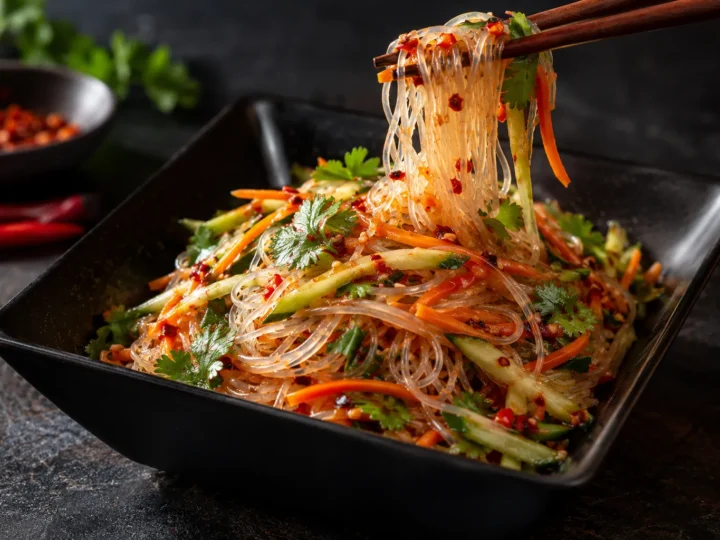 Glass-noodle salad with a chilli dressing.