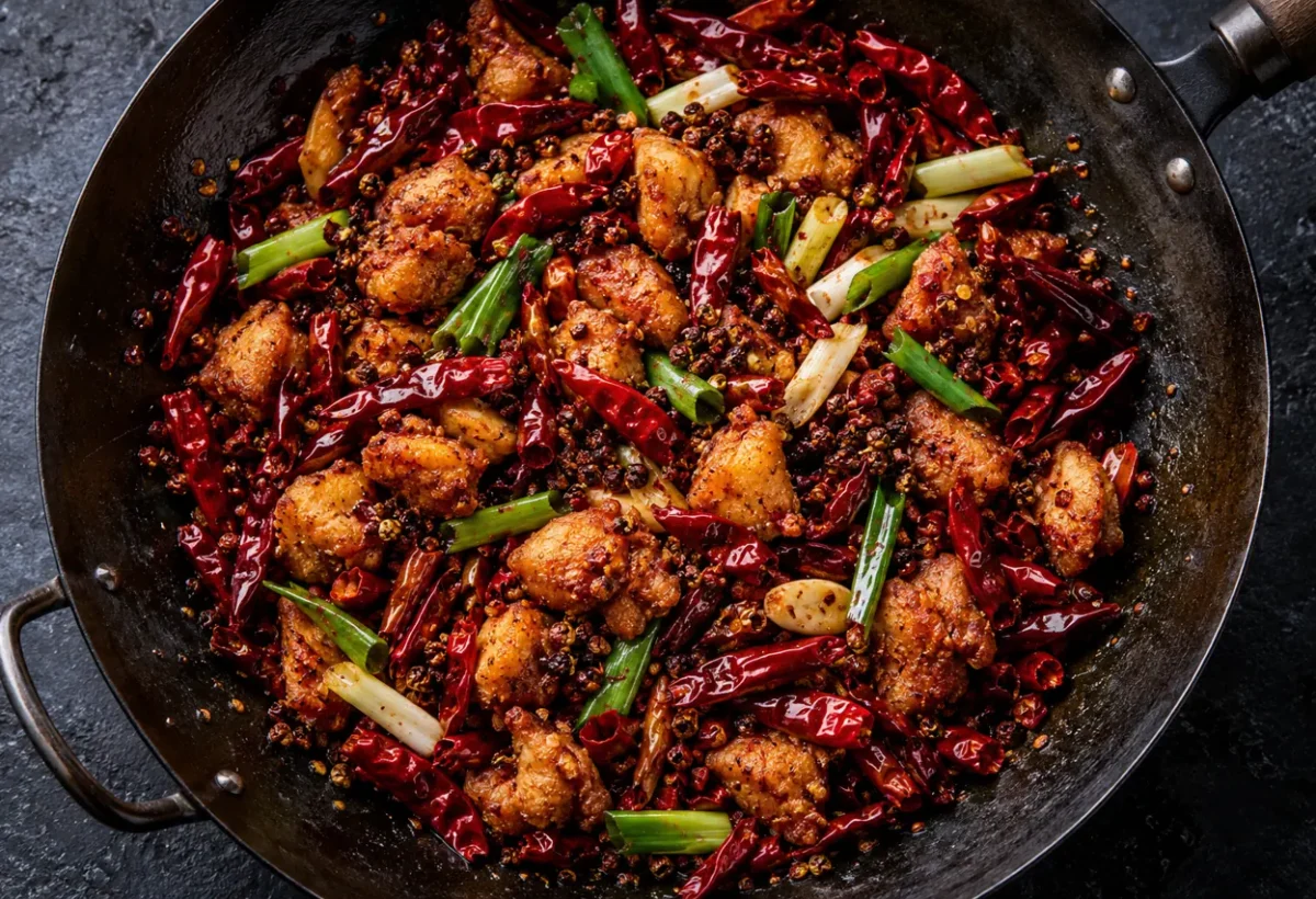 Sichuan chilli chicken.
