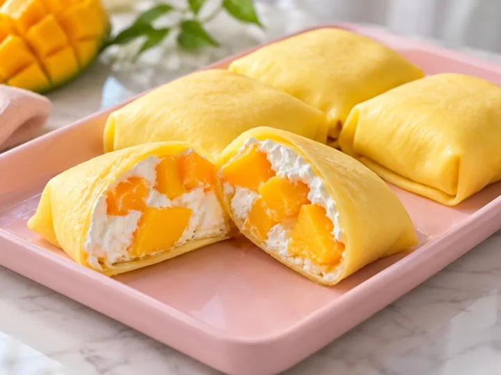 Hong Kong mango pancakes.