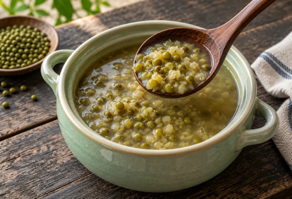 Sweet mung-bean soup.