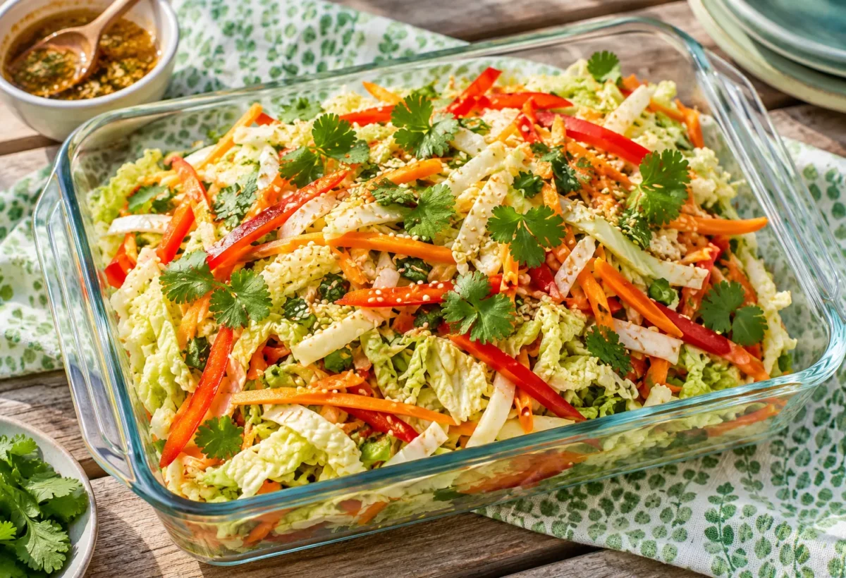 Crunchy Chinese-leaf salad.