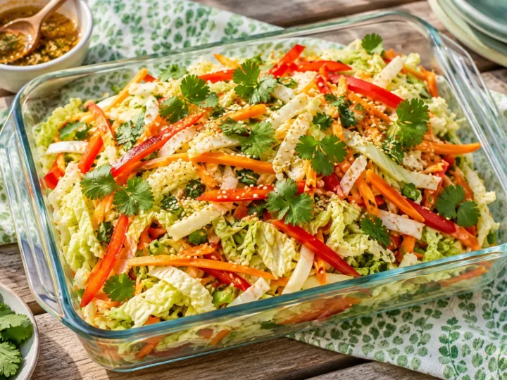 Crunchy Chinese-leaf salad.