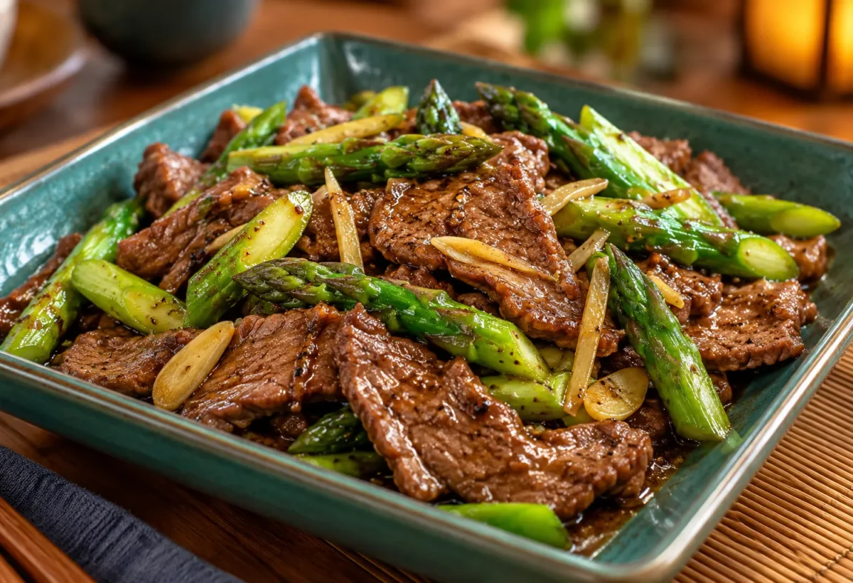 Sha cha beef stir-fry.