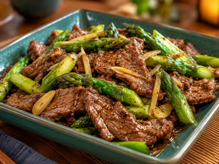 Sha cha beef stir-fry.