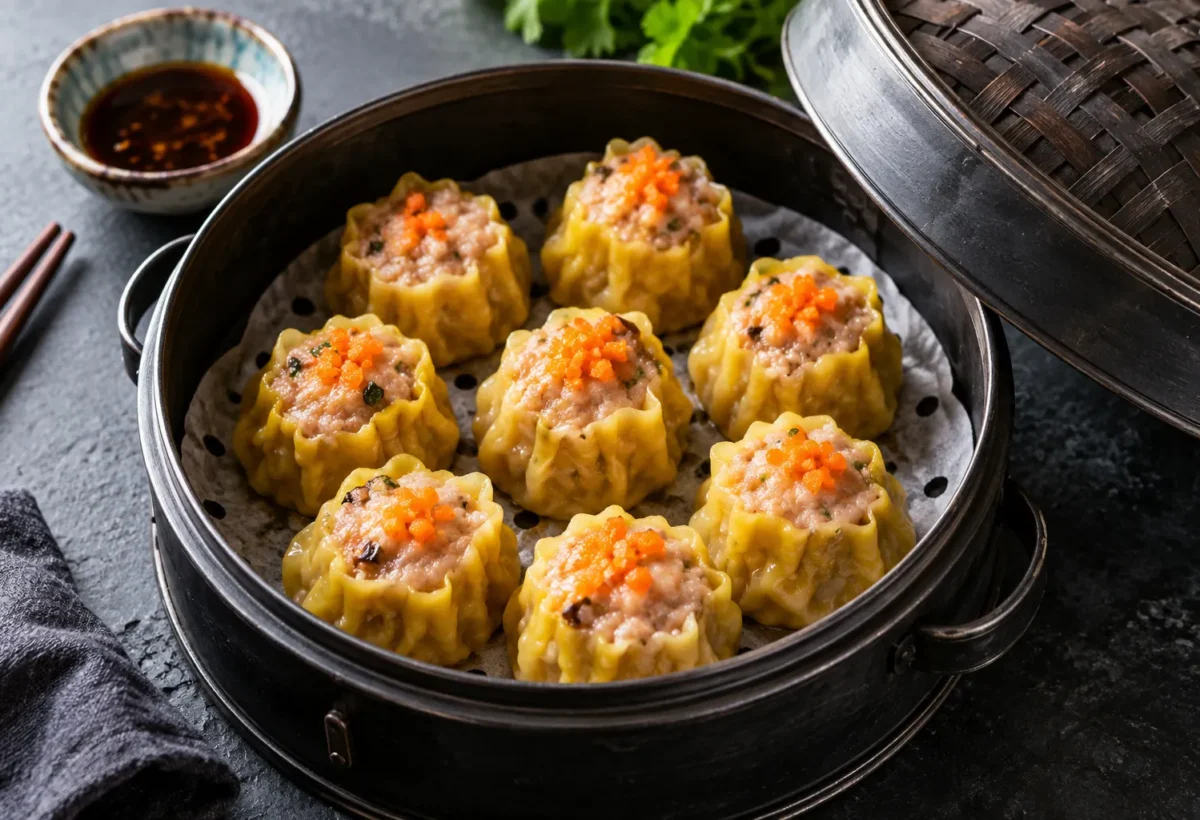 Pork and prawn shumai.