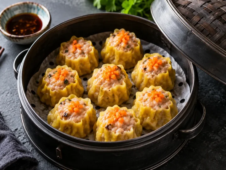 Pork and prawn shumai.