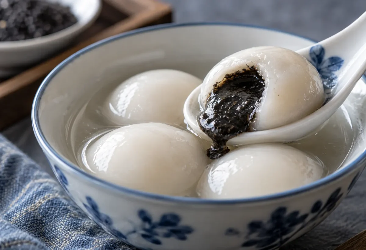 Black-sesame tang yuan.