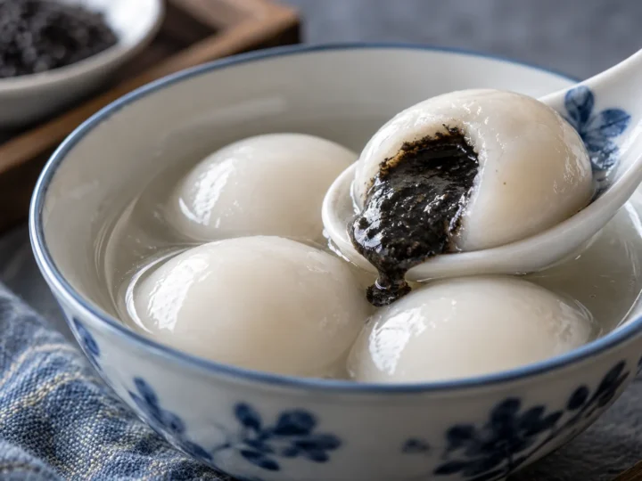 Black-sesame tang yuan.