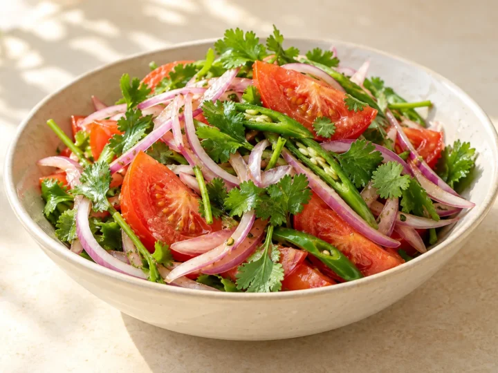 Xinjiang-style tiger salad served ready to eat.
