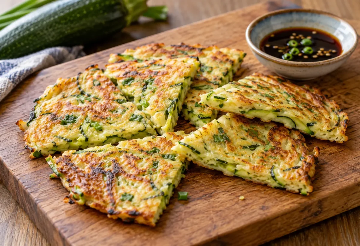 Chinese courgette pancakes.